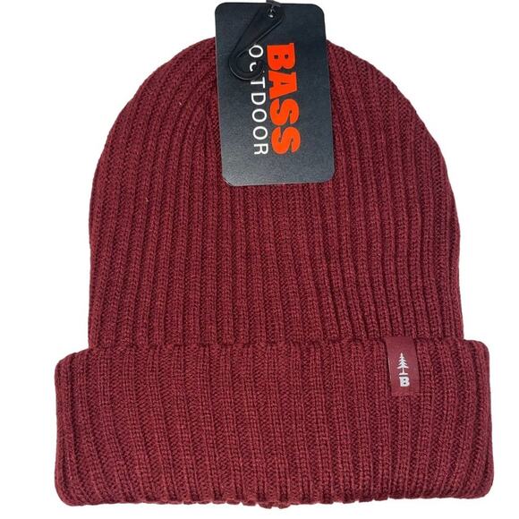 BASS OUTDOOR Trail Loop Knit Hat pomegranate, one size NWT - Picture 3 of 5